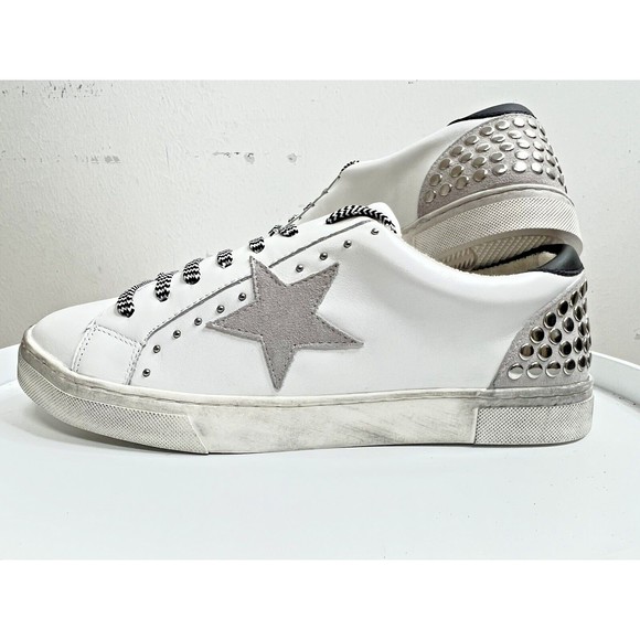 Steven by Steve Madden Rubie-S Leather Low top Size 11 White Lace-up Sneakers - Picture 2 of 8